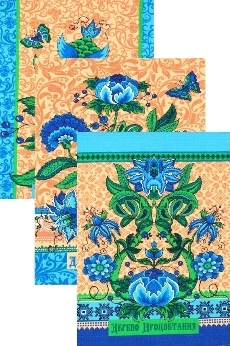 (К) Набор полотенец рогожка Древо жизни - 3 шт - 45х60 см