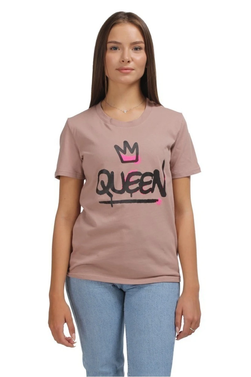 (СК) Футболка женская "Королева", какао