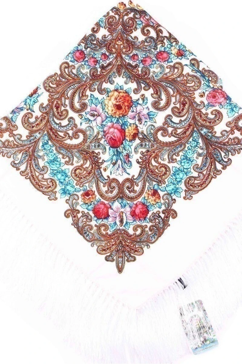 Платок Русский большой 120/120 белый