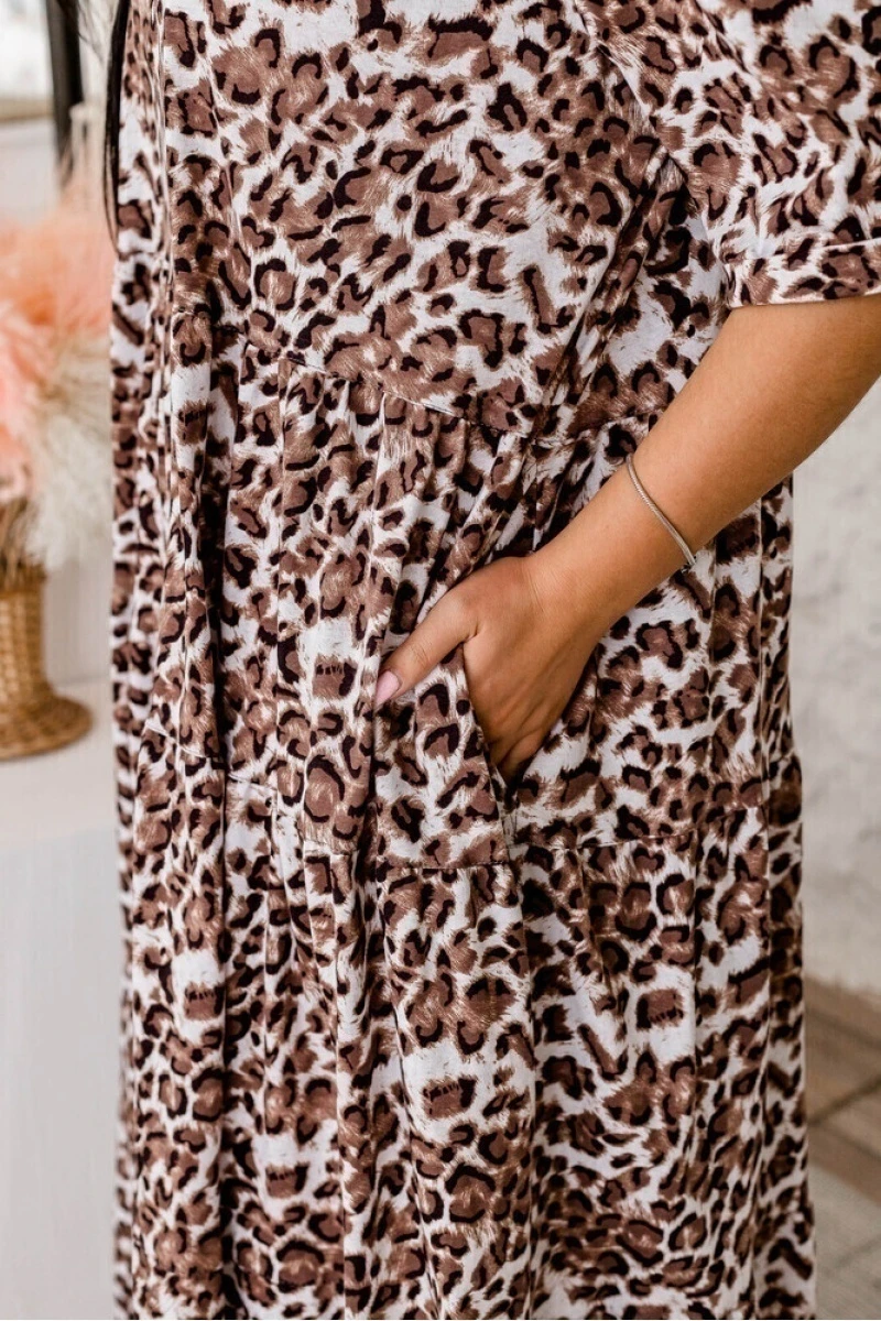 (СК) Платье "Италия" бежевый леопард