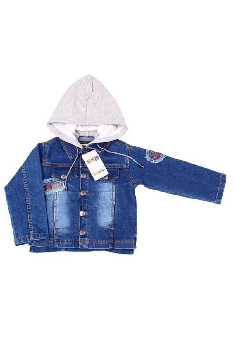 Пиджак джинсовый для мальчика ОР762П (серый)