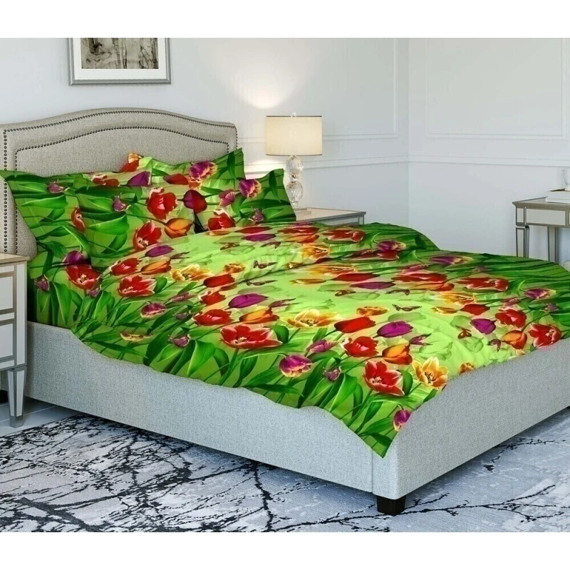 КПБ Кр. талка 125г/м бязь "Голландия" зеленый р.1.5 сп. арт. 3930-1