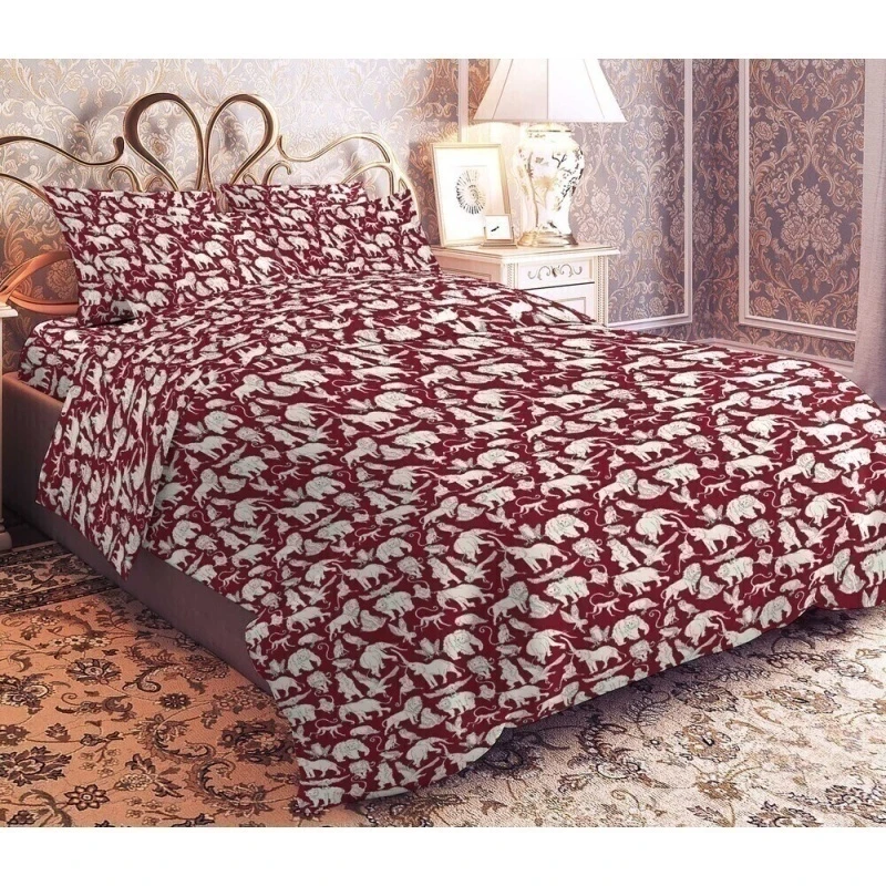 КПБ Кр. талка 125г/м бязь "Акуна матата" красный р. 1.5 сп. 7969-2