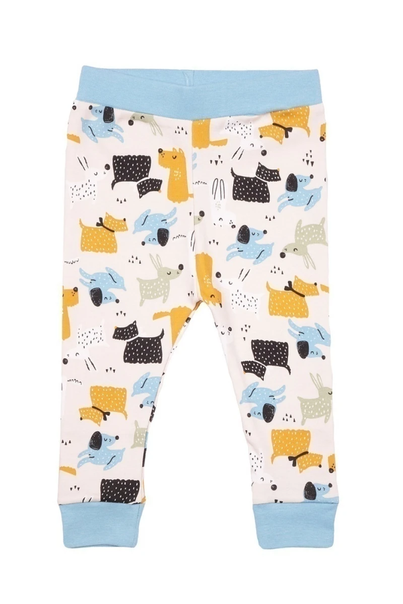 Штанишки для мальчиков OP1732 кремовый (собачки)