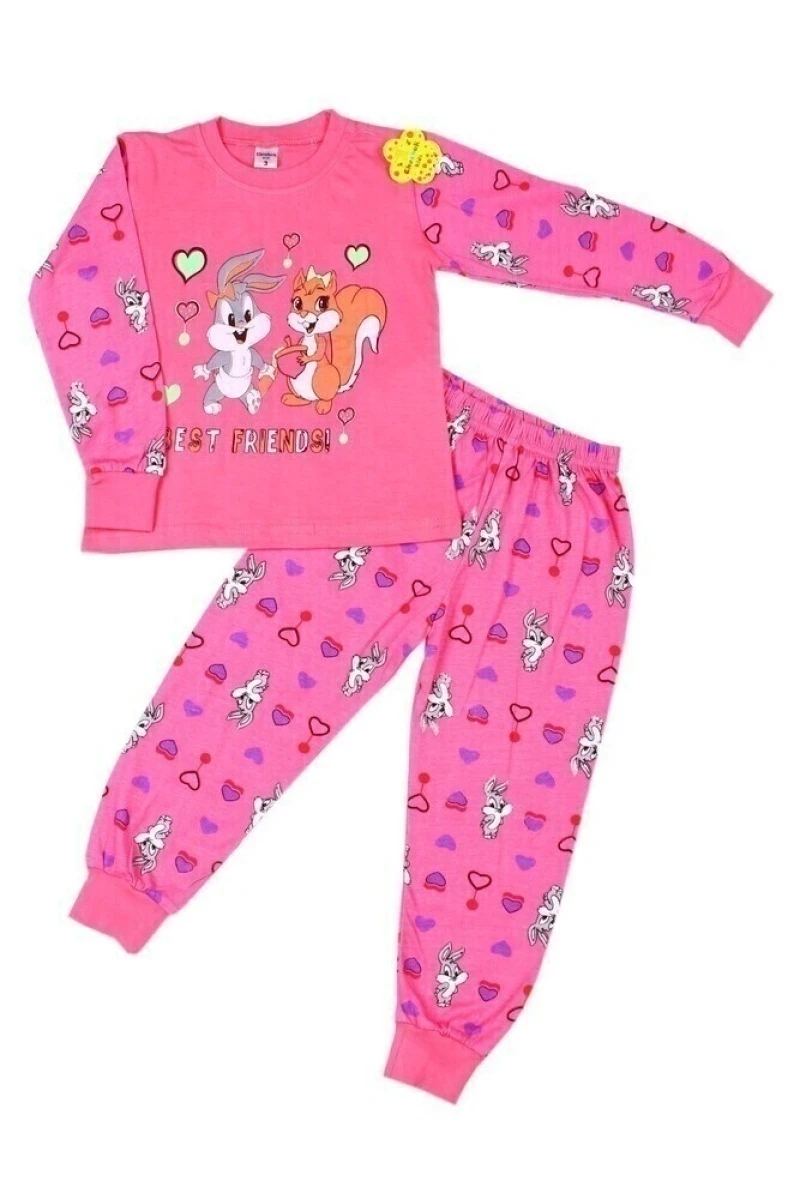 Пижама для девочки "Лучшие друзья" розовый