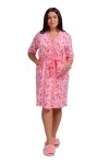 (СК) Комплект с халатом "Милана", коралловый + перья