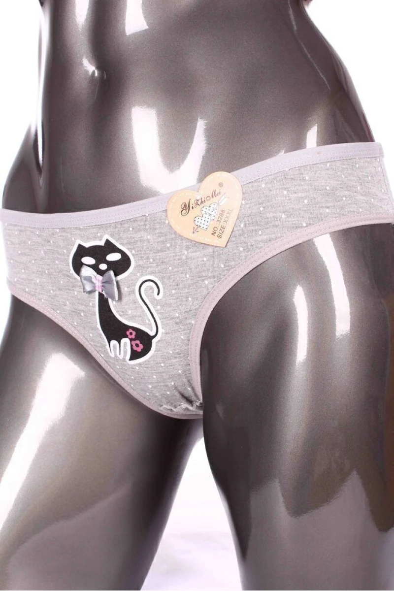 Трусы женские "YiZhiMei" 3288 - серый