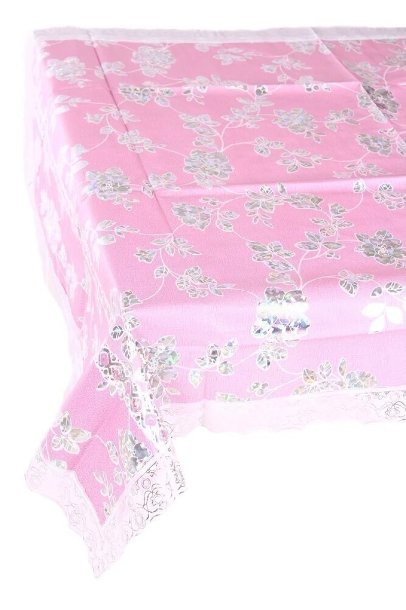 Скатерть на ПВХ термостойкая "Мечта" с кружевом 006