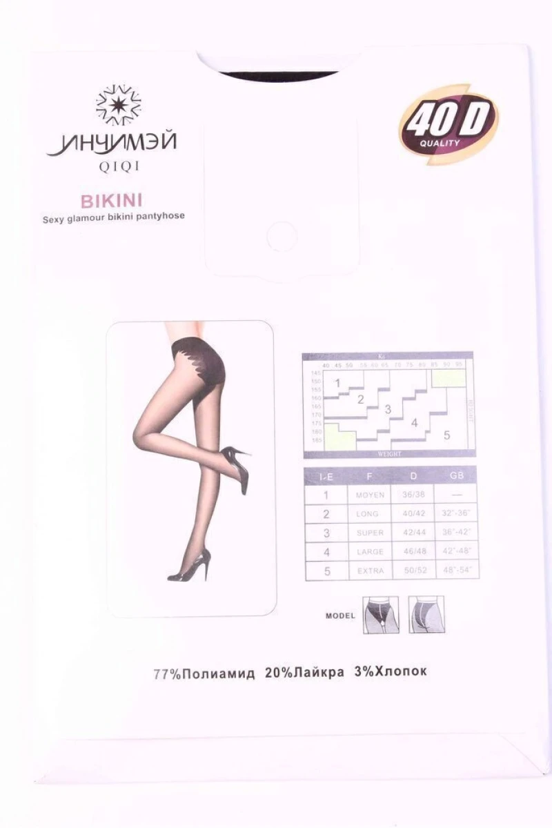 Колготки "инчимэй" 8106, черный (40 den)
