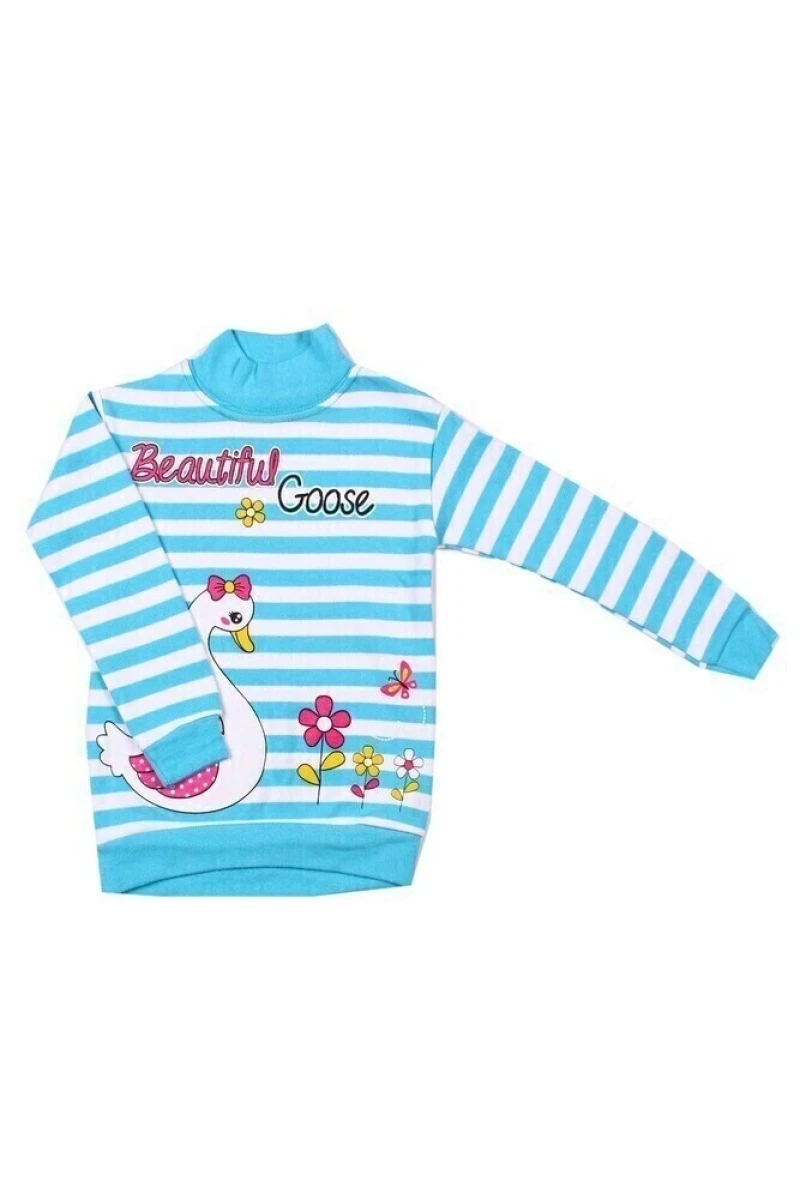 Джемпер для девочек "Прекрасная гусыня" голубой