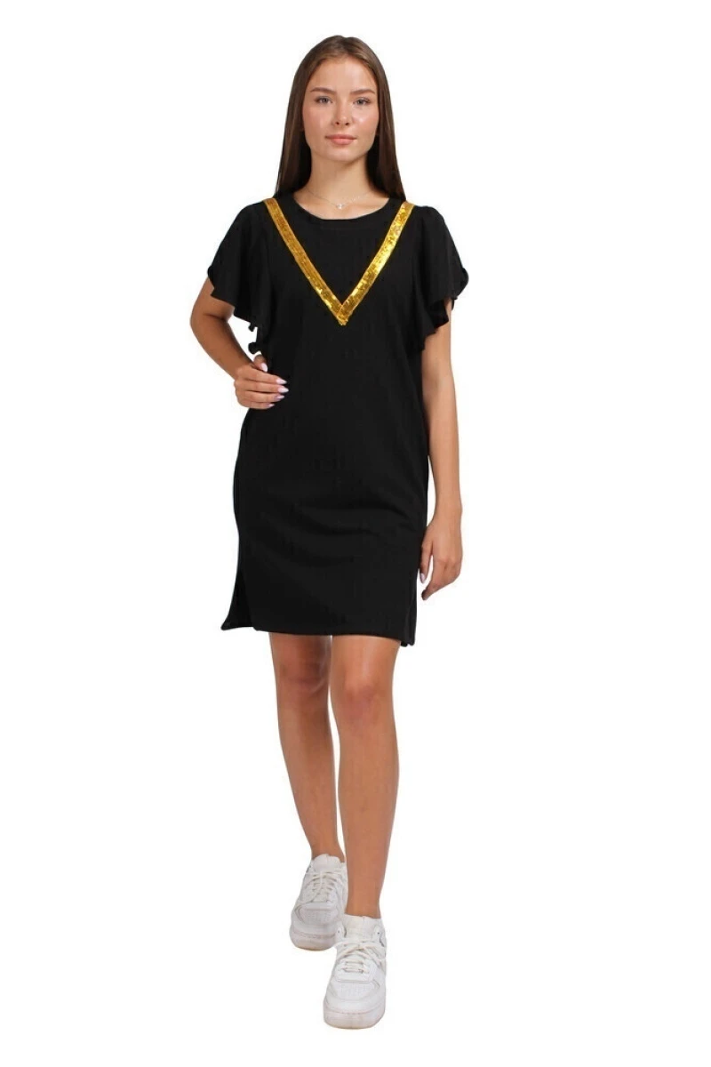 (СК) Платье "Мотылек", черный