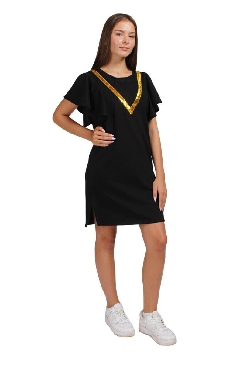 (СК) Платье "Мотылек", черный