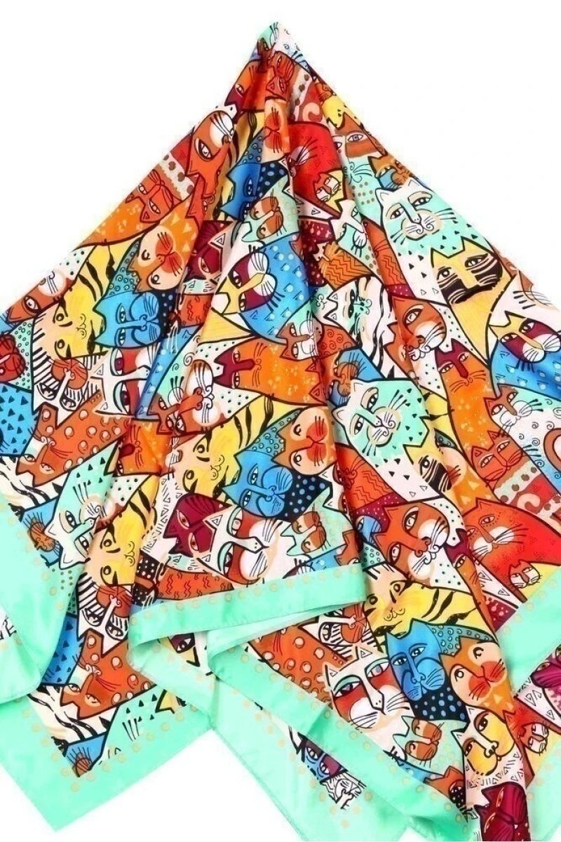 Платок Авангард 90/90 арт. KS90188 цвет 008 ментол