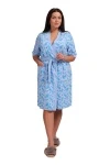 (СК) Комплект с халатом "Милана", голубой + перья