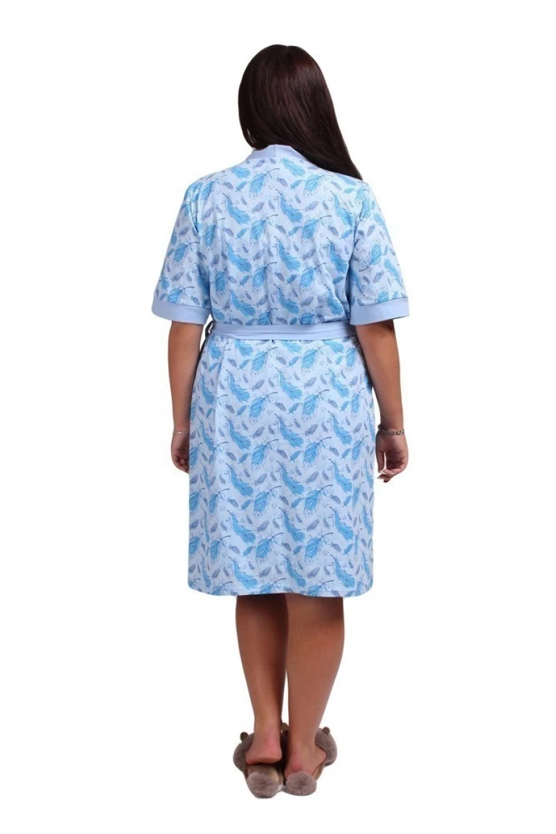 (СК) Комплект с халатом "Милана", голубой + перья