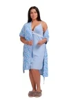 (СК) Комплект с халатом "Милана", голубой + перья