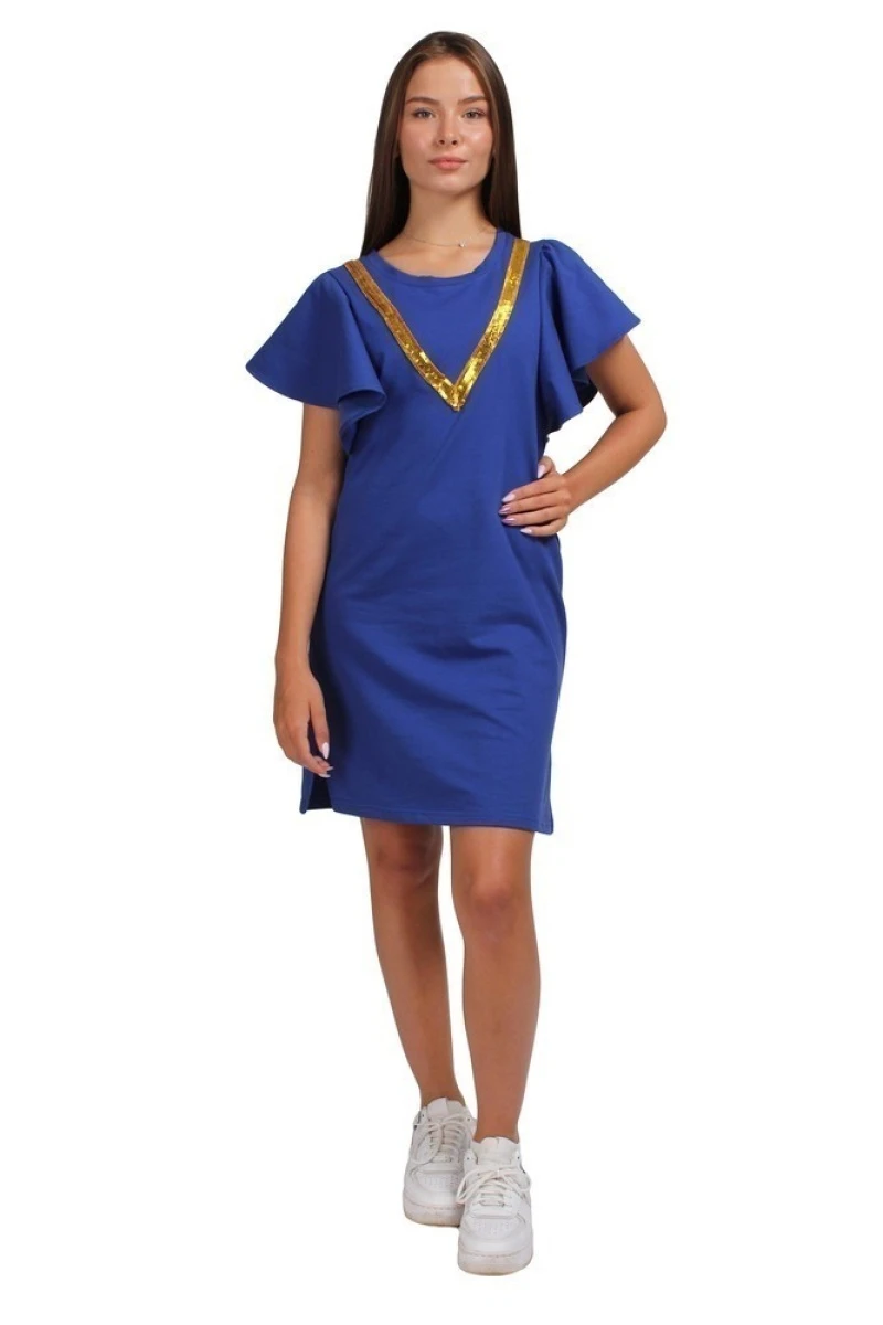 (СК) Платье "Мотылек", василек