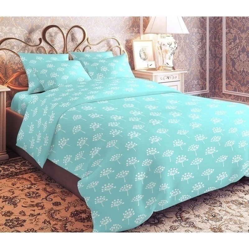 КПБ Кр. талка 125г/м бязь "Пушинка" ментол р. 1.5 сп. 7550-2