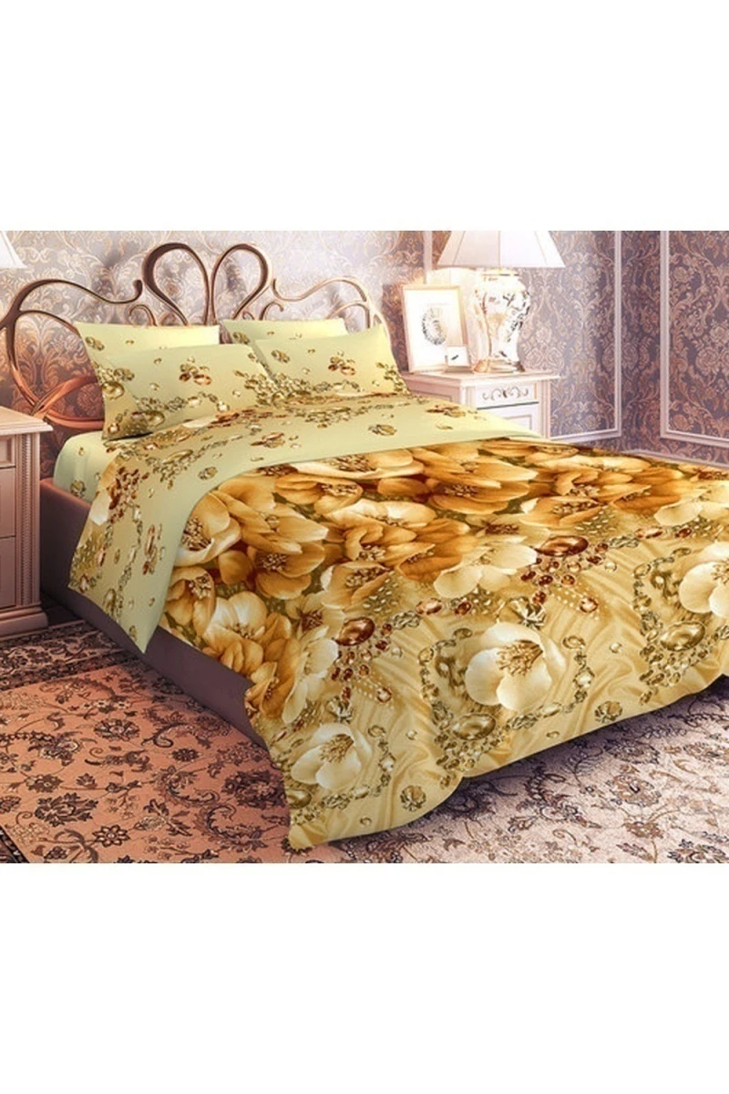 Пододеяльник Кр. Талка 125 г/м бязь "Поэзия" песочный арт. 4195-2