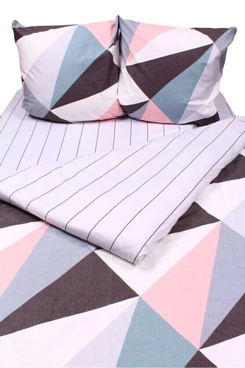 КПБ сатин "Лаконичный стиль" ком. р. Семейный (полоса) (Лучшая цена)