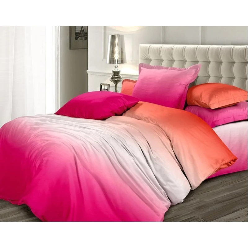 КПБ 4 Российский сатин "ХБК" "Пурпурный закат" р. Семейный арт. 11998-2