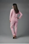 Домашний костюм К 100 (серый горох на розовом)