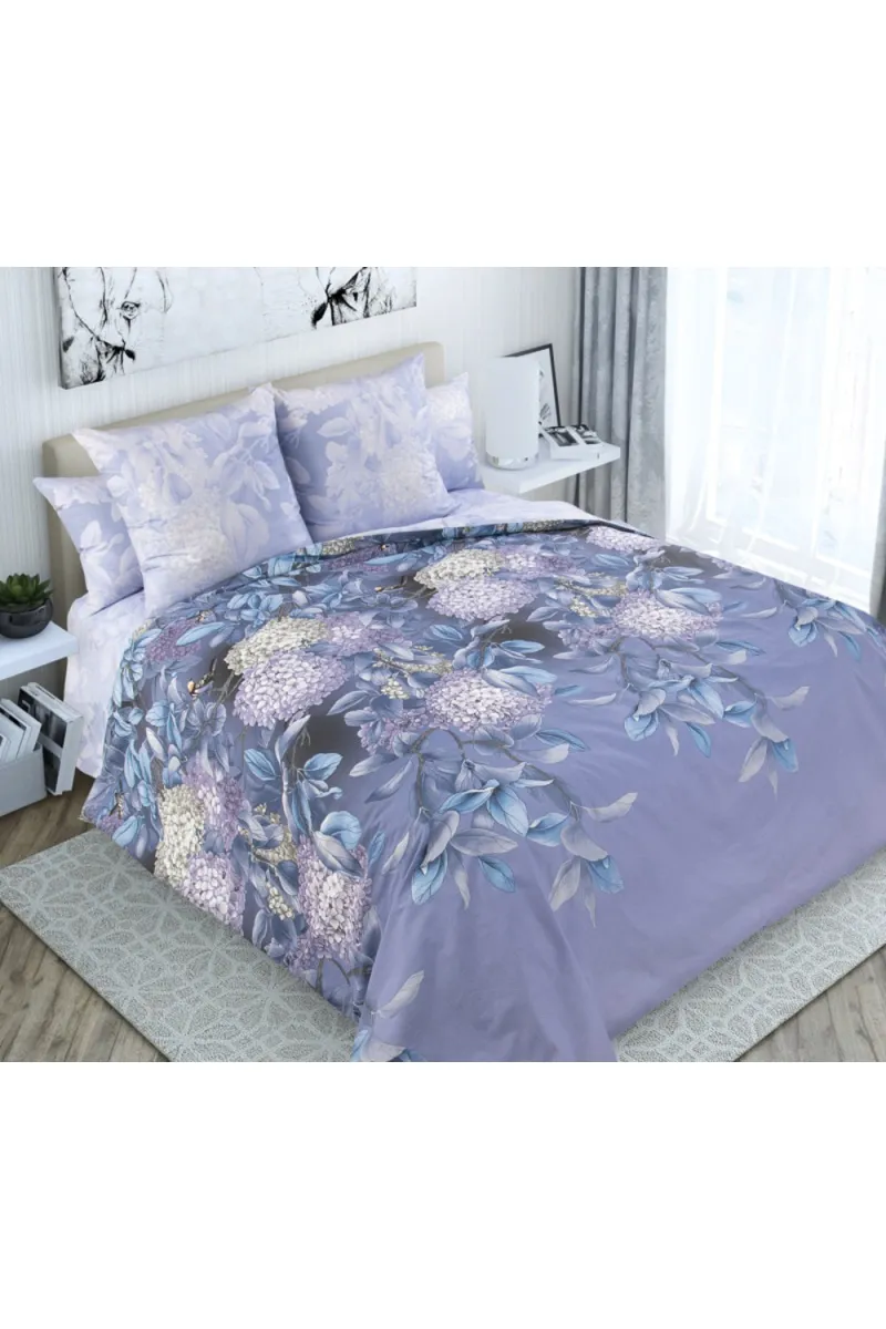 Пододеяльник "ТД" перкаль "Ночная серенада 1" арт. 205631 сирень тип 1