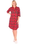 Домашний халат-рубашка в клетку К812