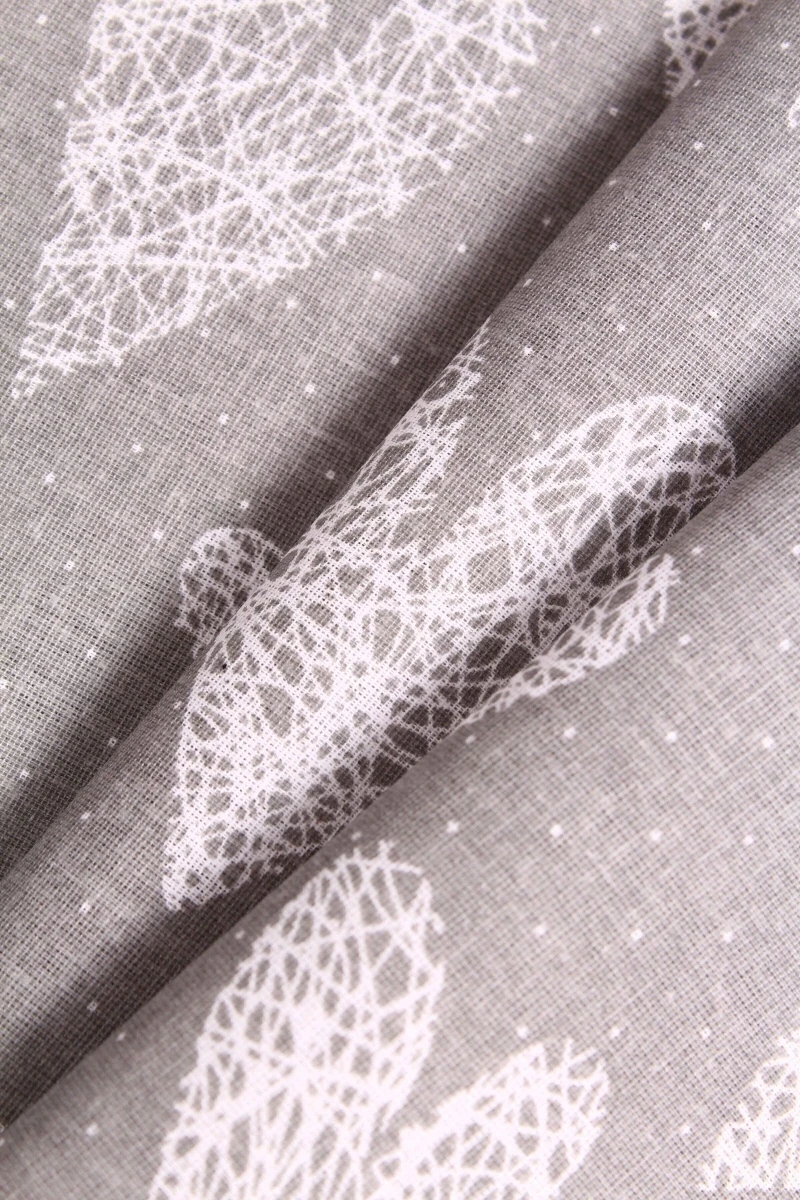 Ткань бязь "ГОС" 120г/м2, 150см "Сердечки вязаные" серые о/м арт. 7295/39