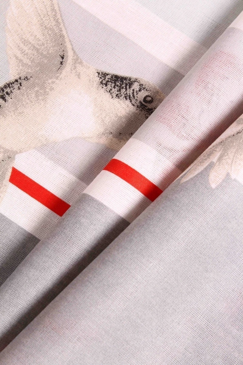 Ткань бязь "ТД" 120г/м2, 220см "Чувство 1" арт. 203071 серый