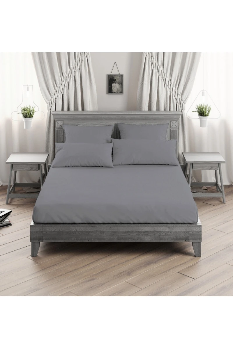 Простыня "ГОС" поплин "Темно-серый" арт. 39003