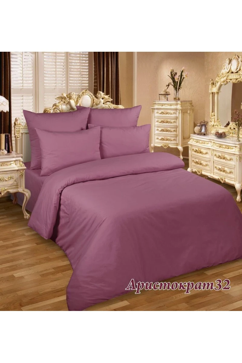 Простыня на резинке поплин "ТРЕЙД" "Аристократ 32" арт. 70083 брусничный