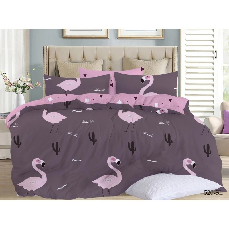 КПБ 4 "Leo" сатин "Дела сердечные" ком. р. Семейный арт. 520-SL