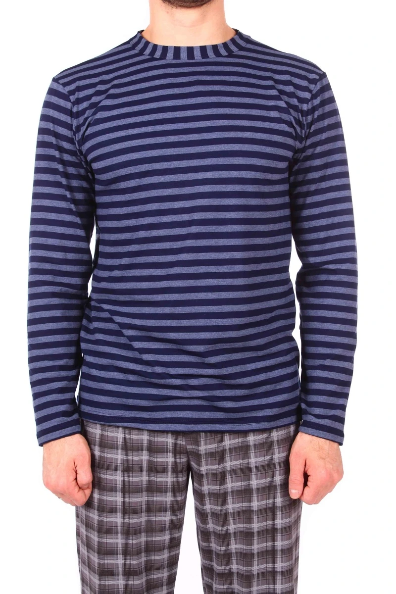 Лонгслив мужской 278 - синяя полоска