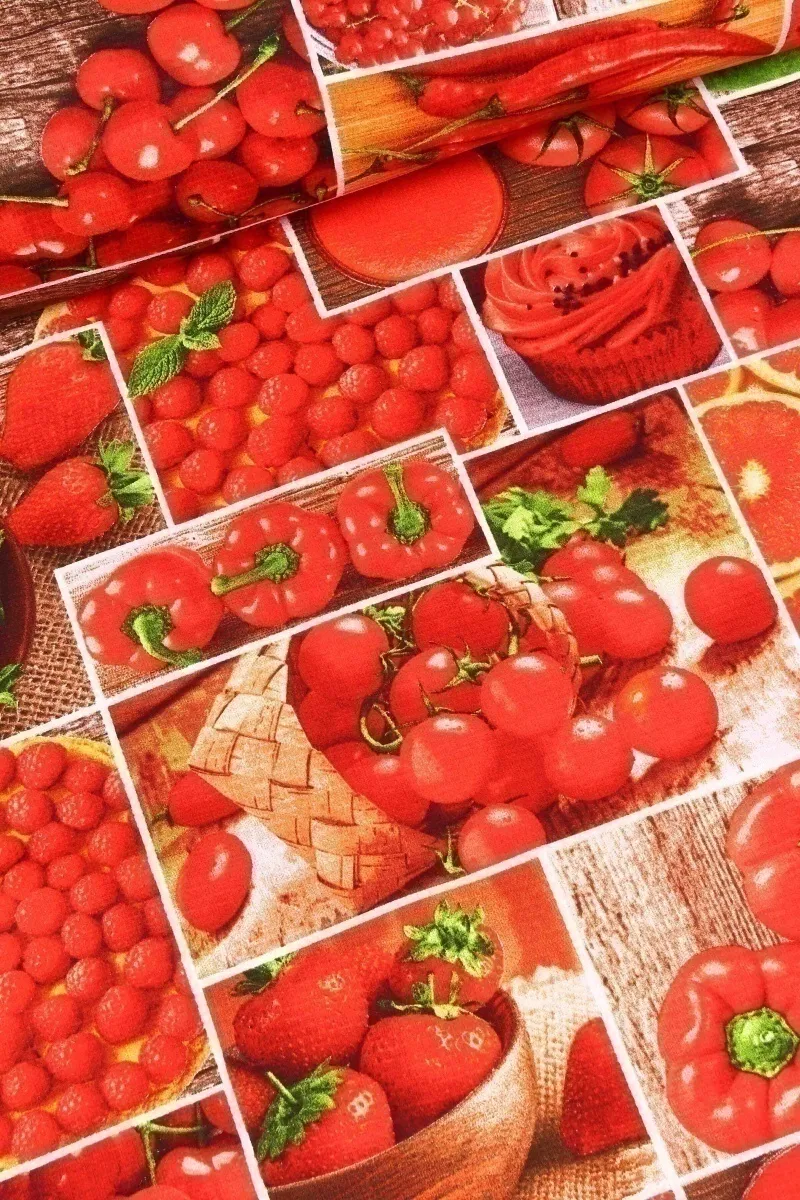 Вафельное полотно "ХБК" 150г/м2, 150см "Сочное ассорти" арт. 30216 вид 1