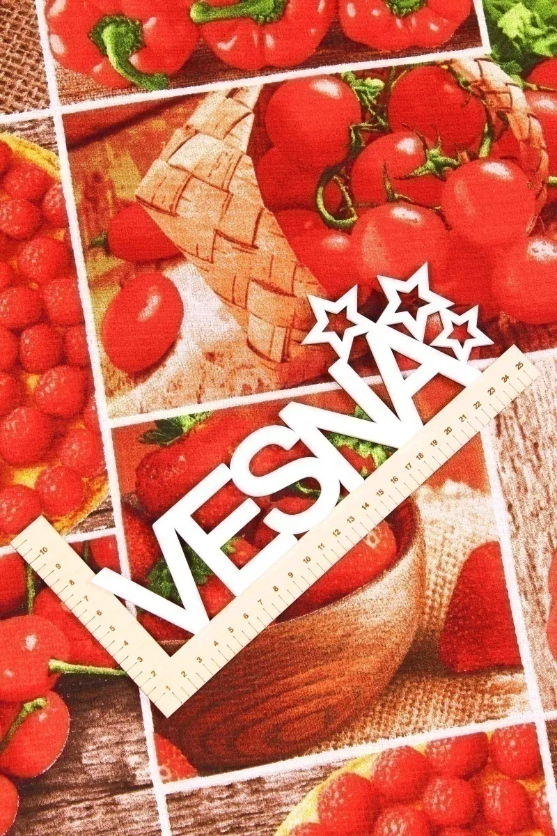 Вафельное полотно "ХБК" 150г/м2, 150см "Сочное ассорти" арт. 30216 вид 1