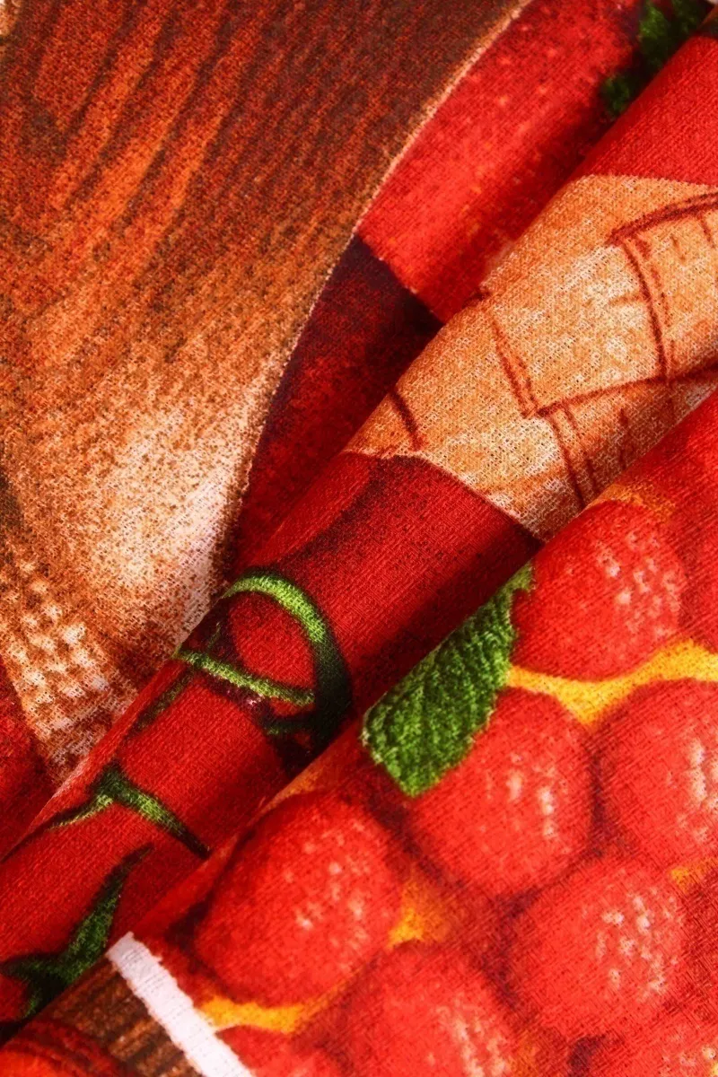 Вафельное полотно "ХБК" 150г/м2, 150см "Сочное ассорти" арт. 30216 вид 1