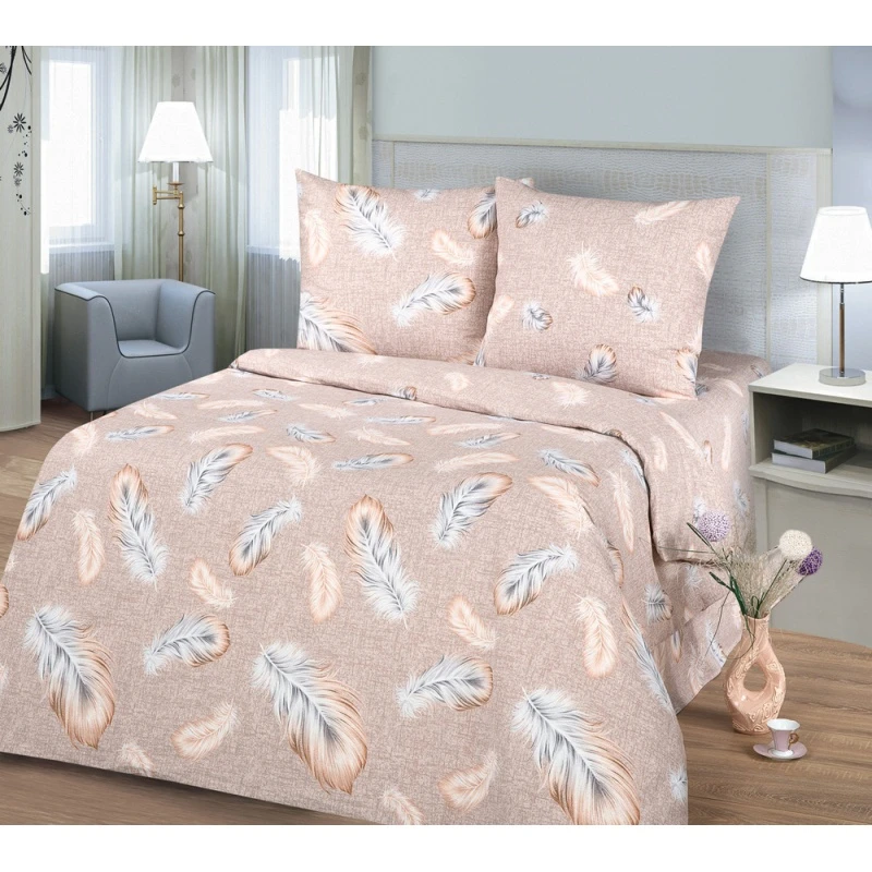 КПБ "МИЛАН" бязь "Перья" р. Семейный арт. 11576/1