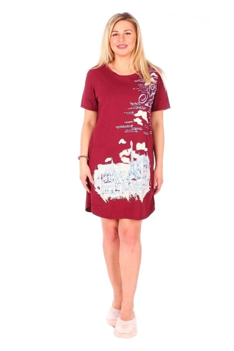 Летняя туника с принтом французского пейзажа Т 61К