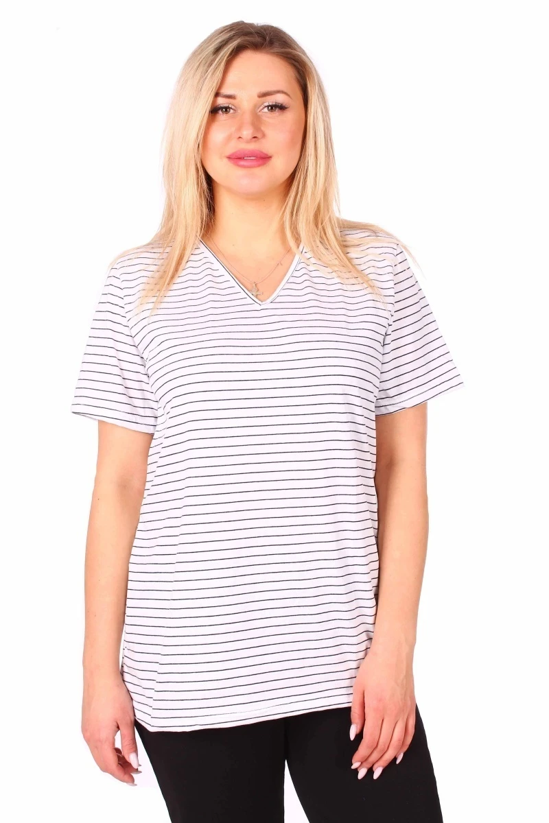 Женская футболка в полоску АВ114