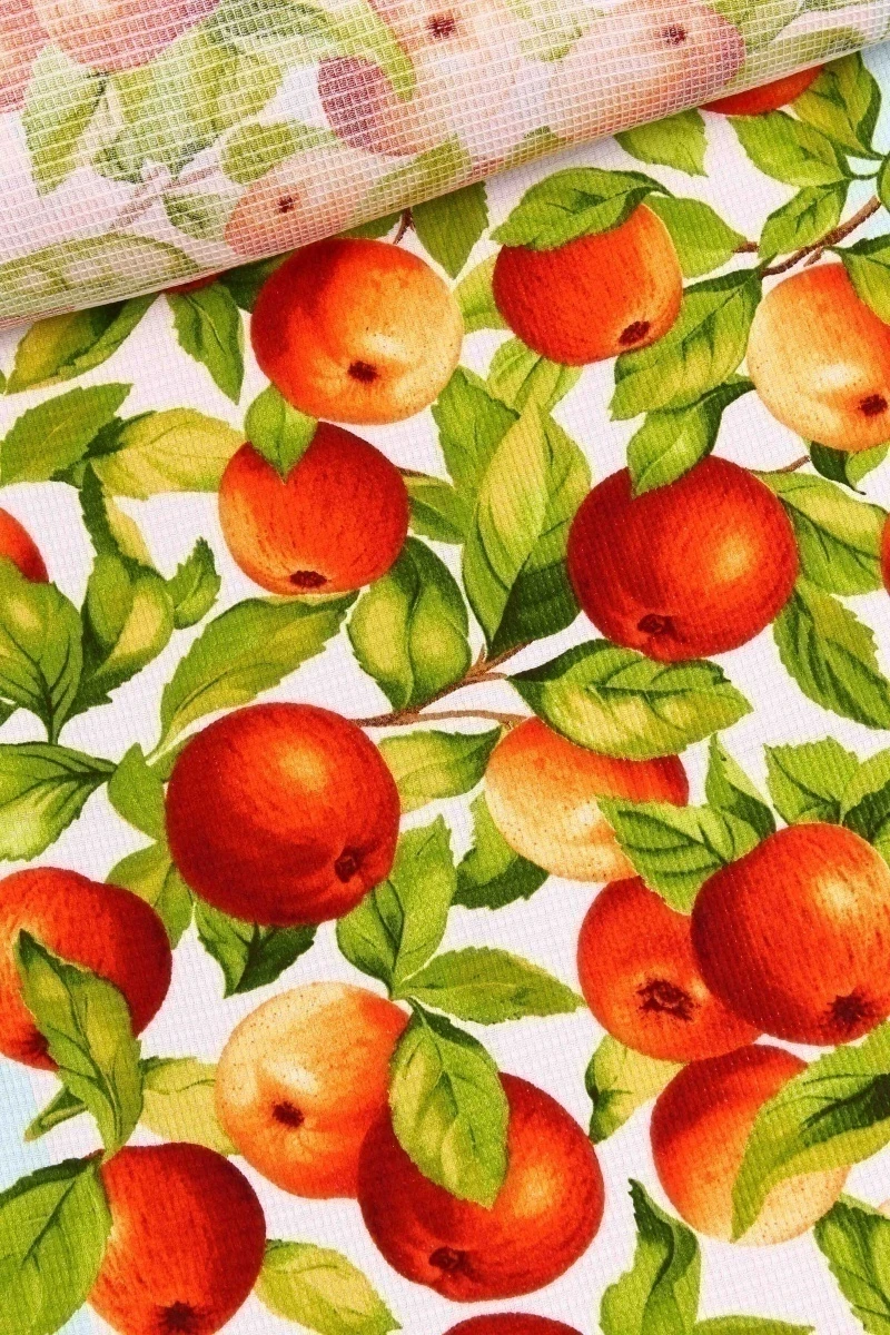 Вафельное полотно "ХБК" 175г/м2, 50см "Яблочки" рис. 5616 вид 1