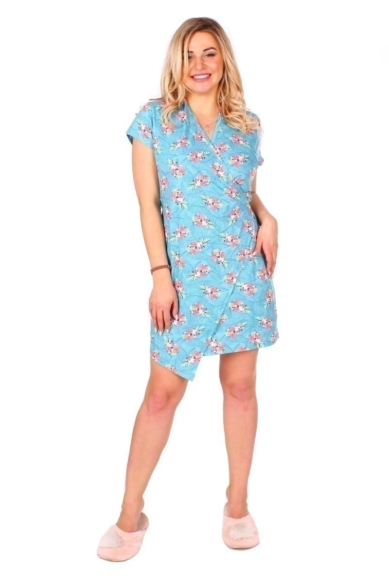 Халат "Ананас-1" ГОЛУБОЙ