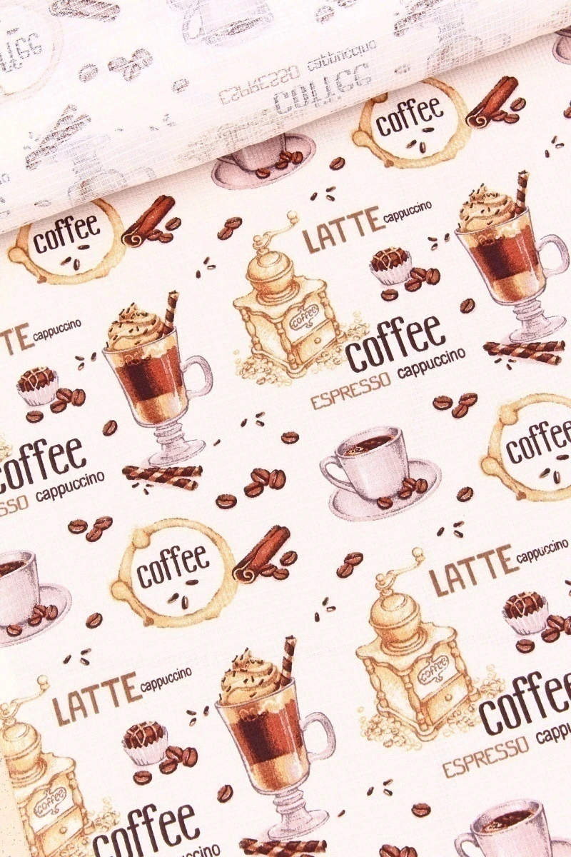 Вафельное полотно "ХБК" 175г/м2, 50см "Капучино" рис. 5230 вид 1