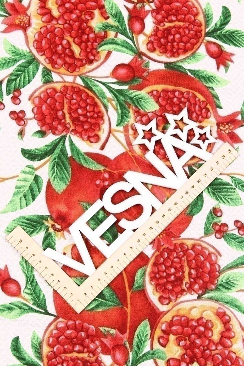 Вафельное полотно "ХБК" 175г/м2, 50см "Гранат" рис. 5636 вид 1