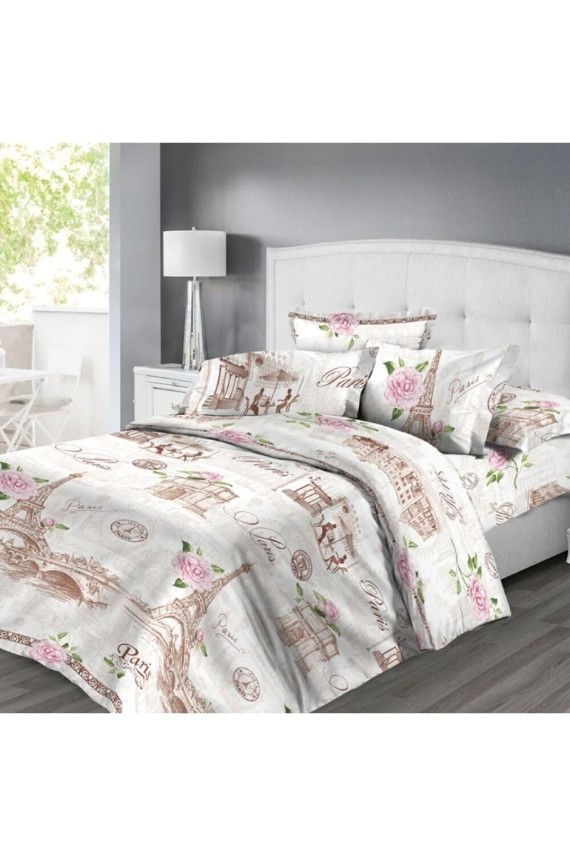 Простыня на резинке бязь Премиум ГОСТ "ХБК" 140г/м "Парижанка" 6310-1