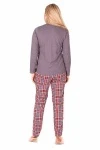 Пижама женская 1-129в (антрацит-меланж 2)