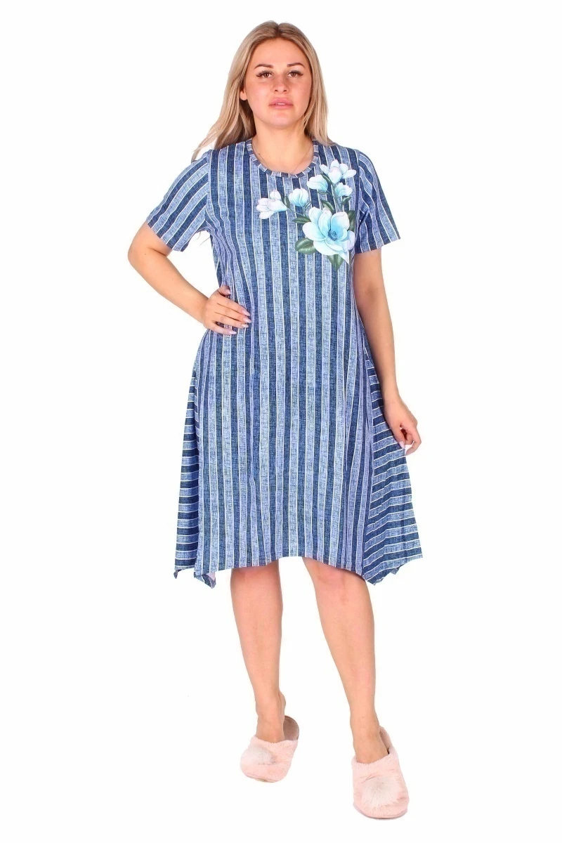 Платье женское 4-55 (голубой)