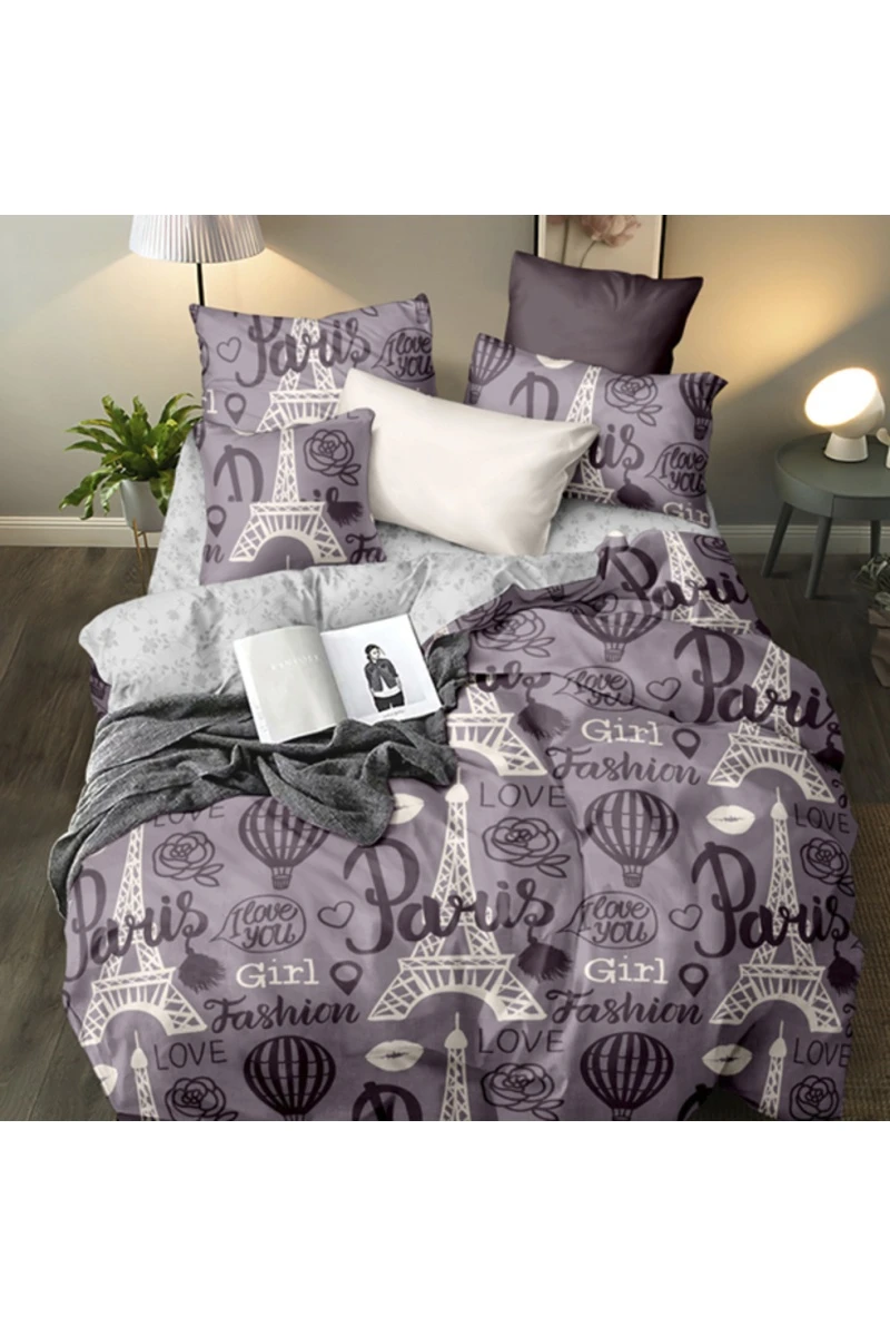 Простыня на резинке поплин "ПолиТекс" "Магия Парижа" арт. 1968B тип 2