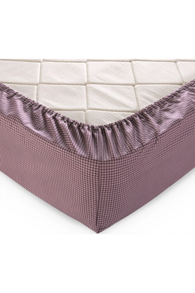 Простыня на резинке перкаль "ТД" (текстура 19, шоколадный)