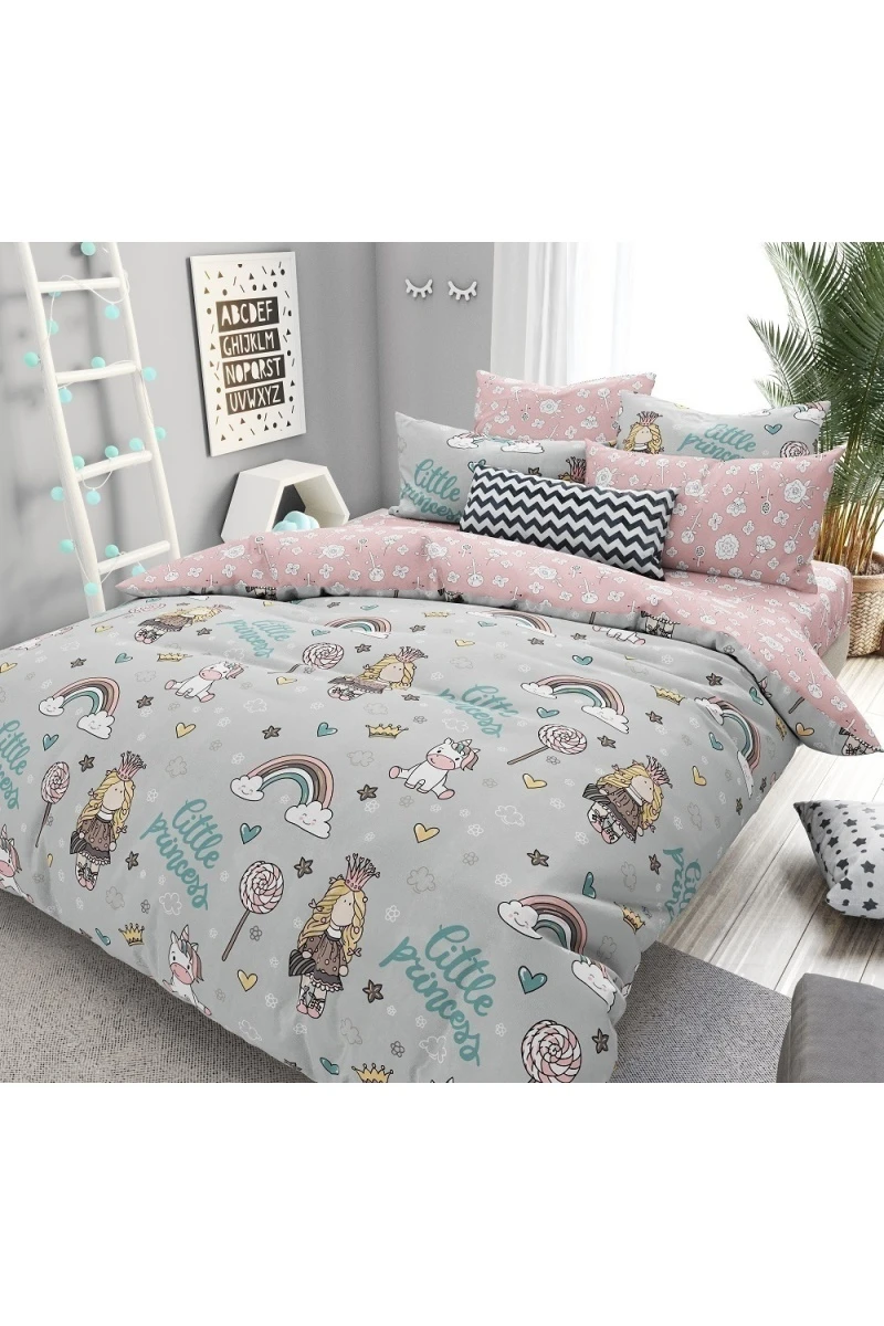 Простыня на резинке поплин "ГОС" "Маленькая принцесса" арт. 28374/1 тип 1